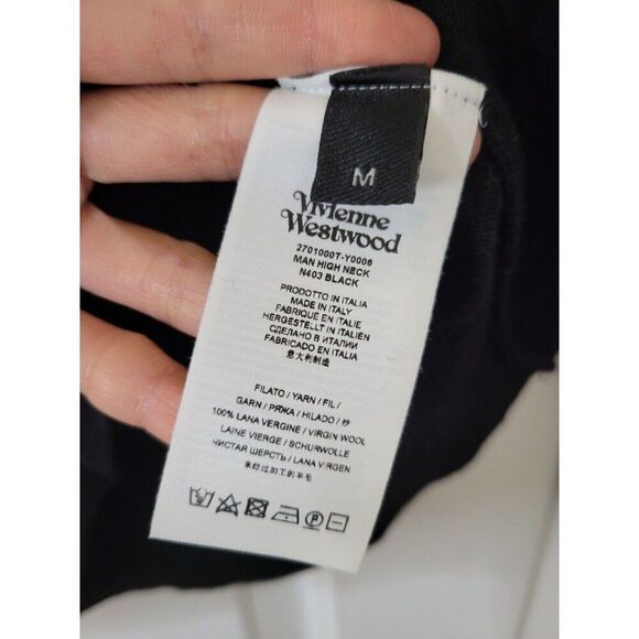 Vintage Vivienne Westwood Wool Turtleneck Sweater Black - Picture 4 of 8